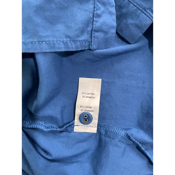 Ramy Brook Women's Large Poplin Blue Long Sleeve Collard Button Down Shirt - Picture 5 of 9